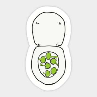 Toilet Full of Broccoli Sticker